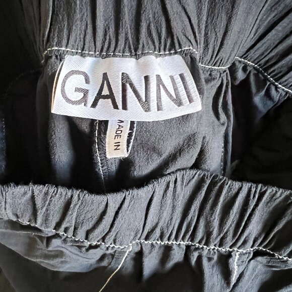 Ganni Contrast Stitch Straight Trousers - Picture 6 of 8